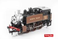 MR-108 Bachmann USA 0-6-0T Steam Locomotive number 72 in Keighley & Worth Valley Golden Ochre livery